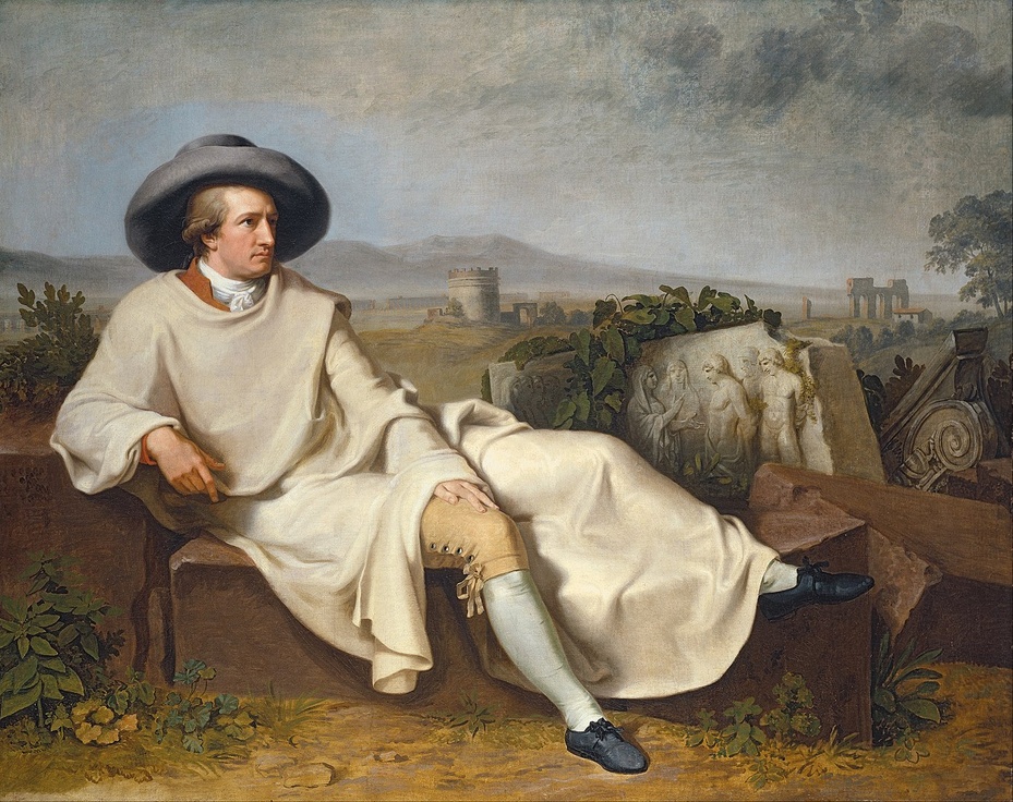 Johann Heinrich Wilhelm Tischbein (1751--1829), "Goethe w Kampanii Rzymskiej"