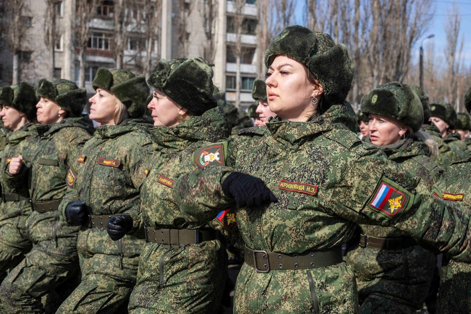 Kobiece oddziały rosyjskiego Zachodniego Okręgu Wojskowego. (fot. mil.ru)