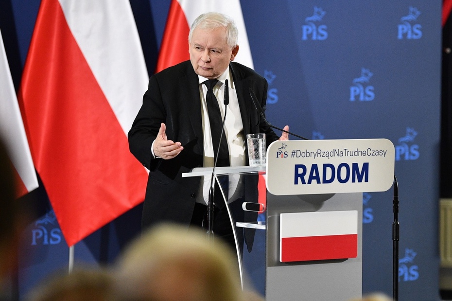 Prezes PiS Jarosław Kaczyński w Radomiu. Fot. PAP/Piotr Polak