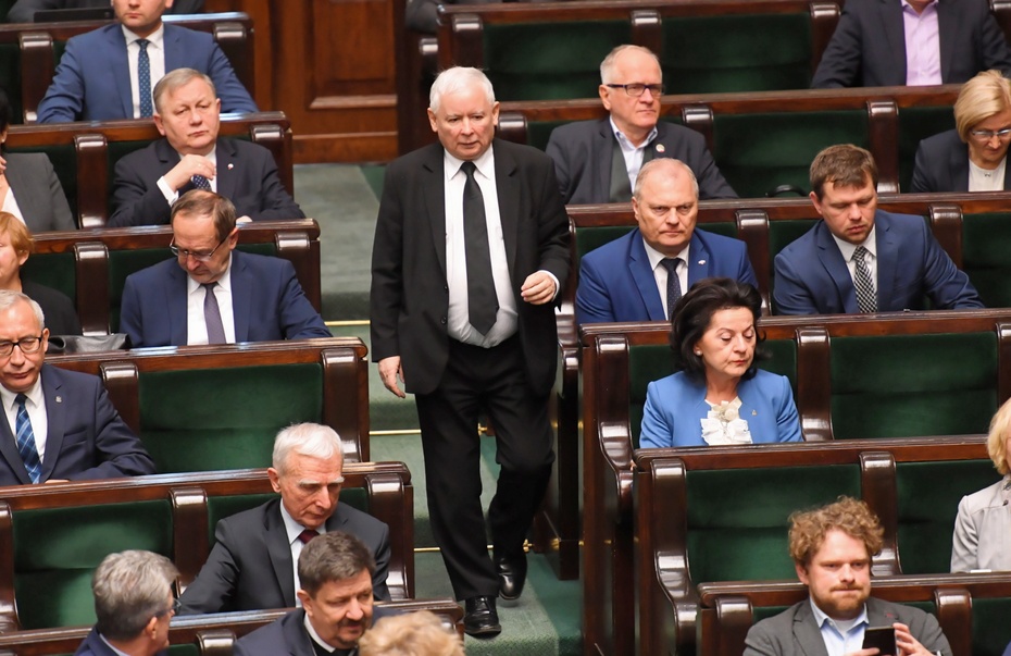 Jarosław Kaczyński podczas posiedzenia Sejmu. Fot. PAP/Piotr Nowak