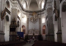 Wnętrze dawnego kościoła Jezuitów w Nysie, fot. M. Sikorski