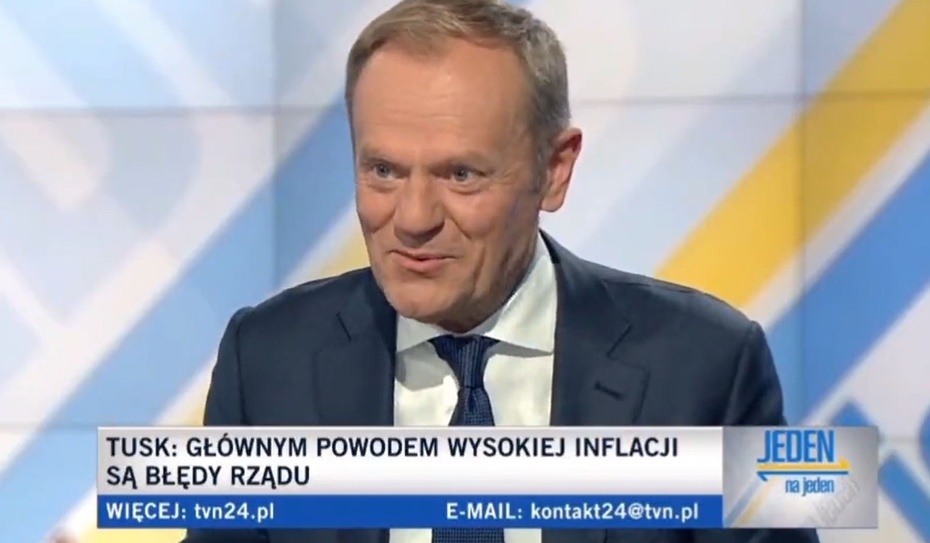 Donald Tusk w TVN24.