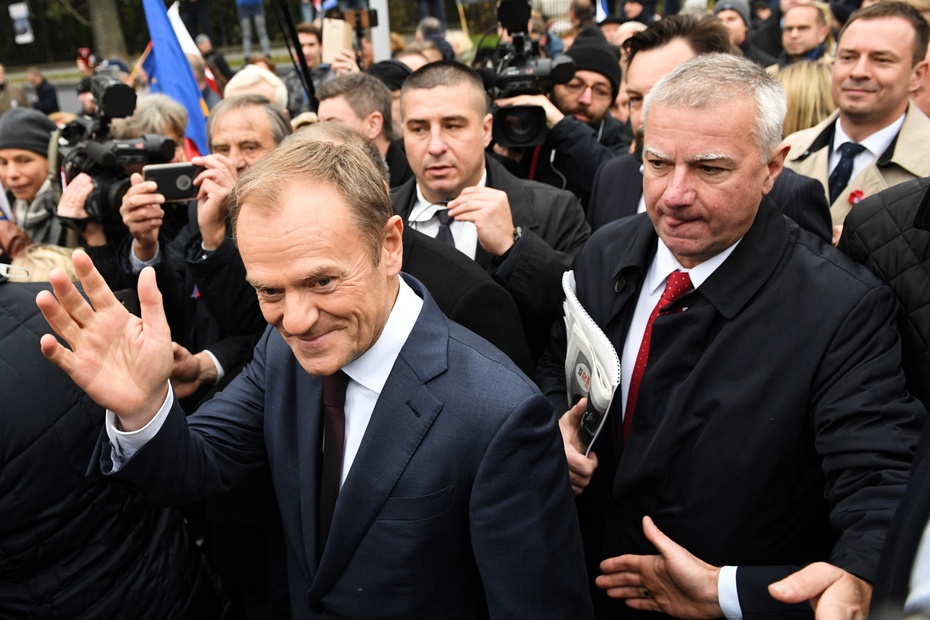Donald Tusk 11 listopada w Warszawie. Fot. PAP/Radek Pietruszka