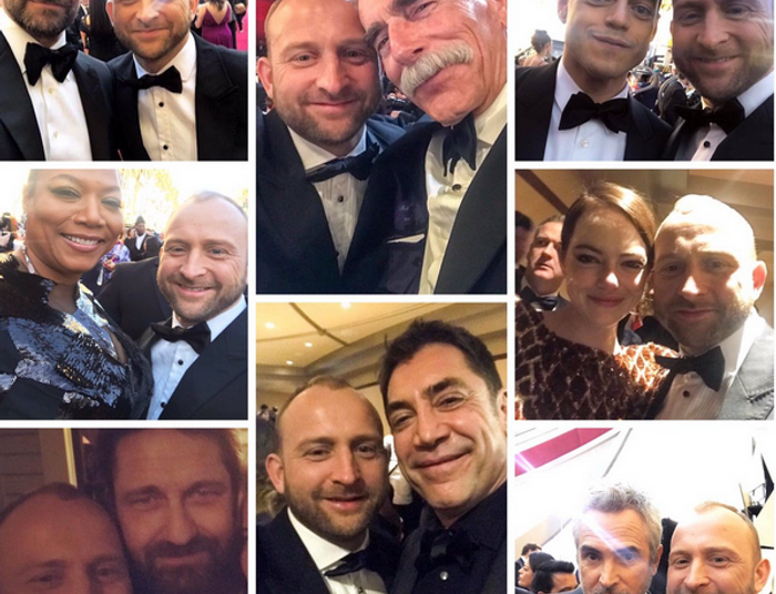 Tak Borys Szyc bawił się na gali Oscarów. W międzyczasie wypluł gumę