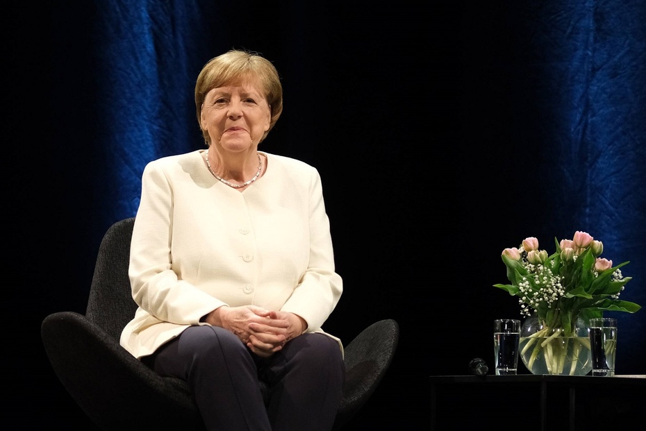 Była kanclerz Niemiec Angela Merkel na Międzynarodowych Targach Książki w Lipsku. Fot. PAP/DPA/Sebastian Willnow