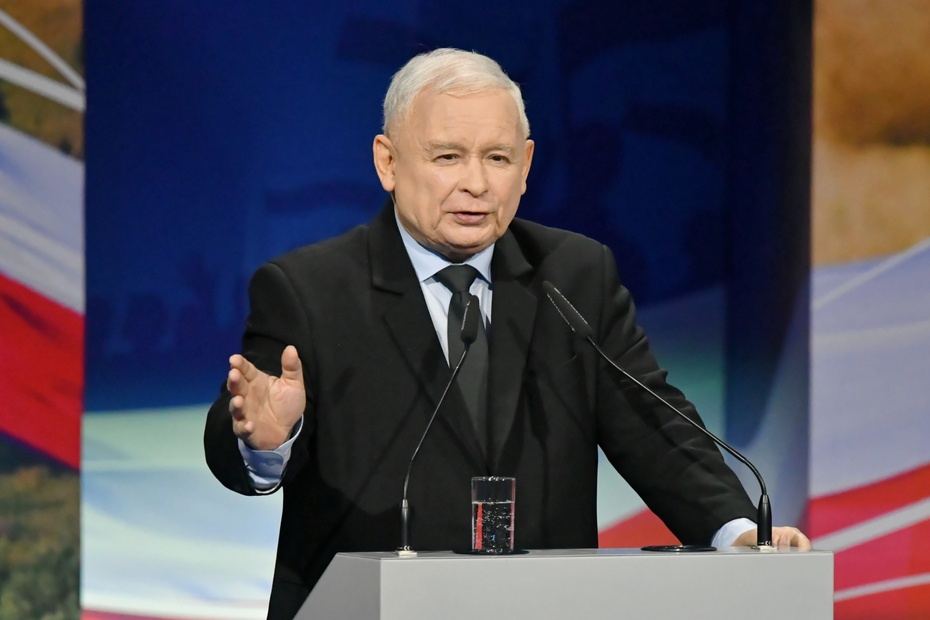 Jarosław Kaczyński podczas konwencji PiS. fot. PAP/Piotr Polak