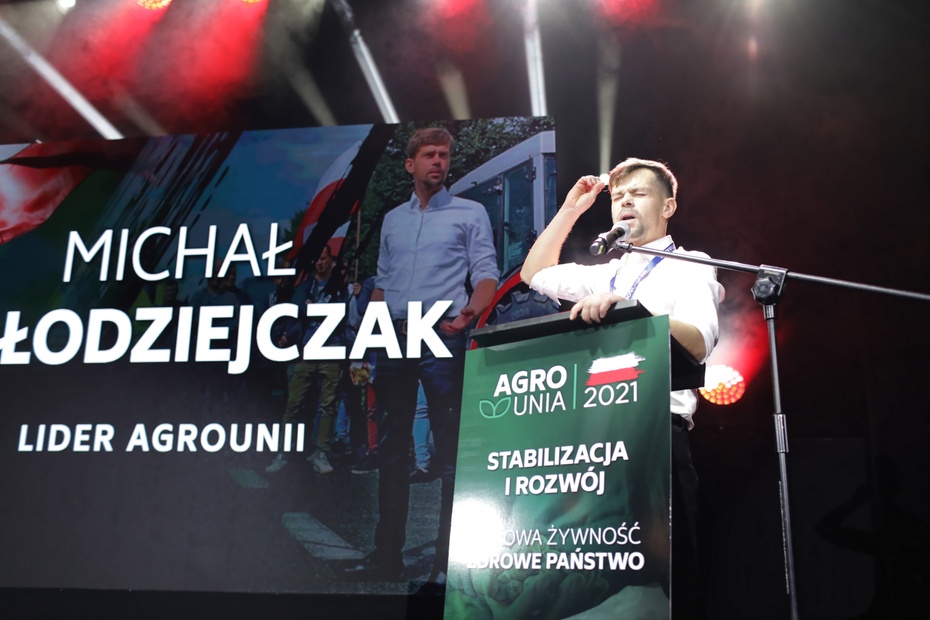 Lider AgroUnii Michał Kołodziejczak. Fot. PAP
