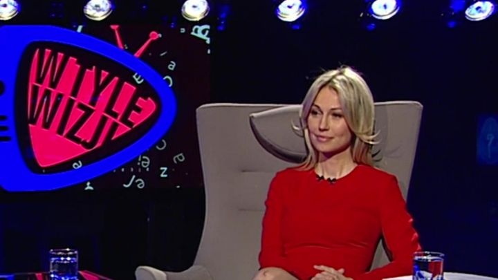 Magdalena Ogórek w programie "W tyle wizji", fot. TVP