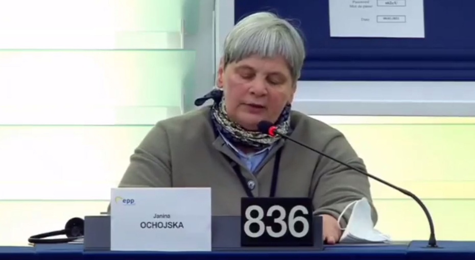Janina Ochojska mocno krytykowała polskie władze w Parlamencie Europejskim.