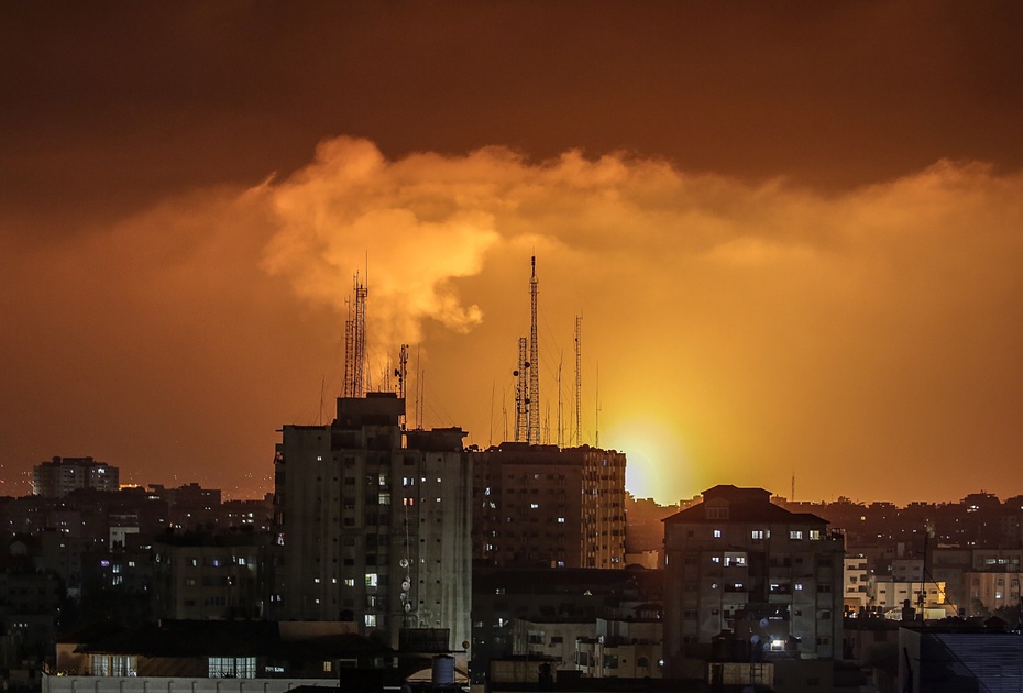 Rakiety nad Strefą Gazy. Zaostrza się konflikt między Izraelem a Hamasem. Fot. PAP/EPA