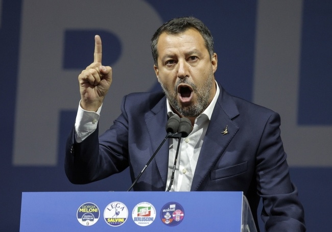 Matteo Salvini żąda od von der Leyen przeprosin albo dymisji, fot. PAP/EPA/GIUSEPPE LAMI