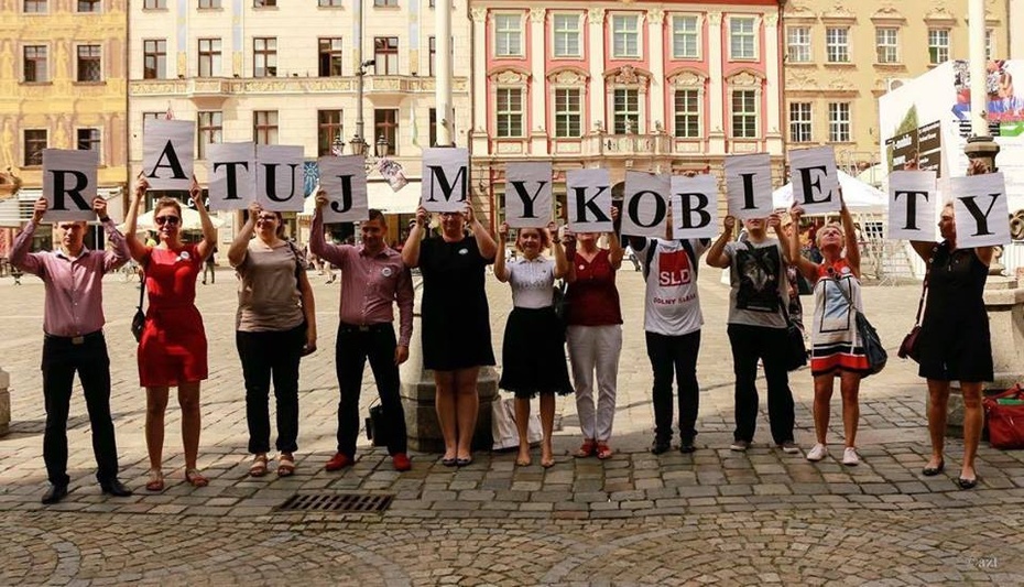 Protest feministek. fot. Ogólnopolski Strajk Kobiet