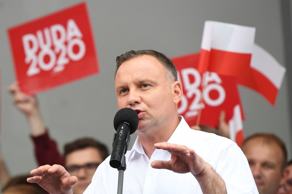 Andrzej Duda zarzucił stacji TVN stosowanie dyktatu. Fot. PAP/Adam Warżawa