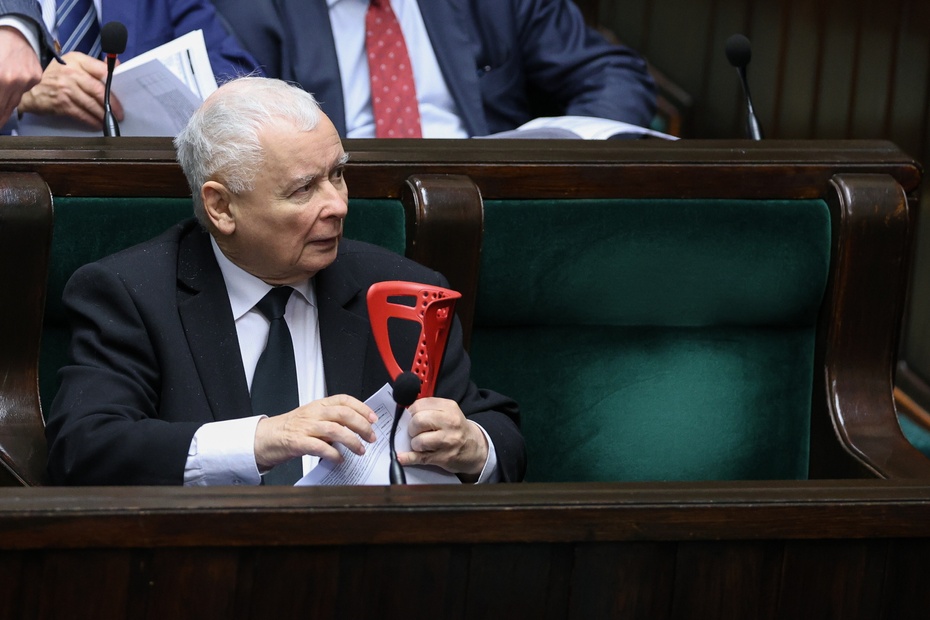 Prezes PiS Jarosław Kaczyński. Źródło: PAP/Rafał Guz