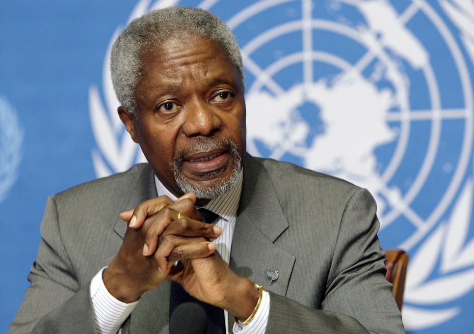 Kofi Annan. fot. PAP/EPA/MARTIAL TREZZINI