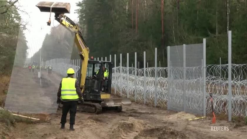 Estonia buduje zaporę na granicy z Rosją. Fot. screen TVN24/Reuters