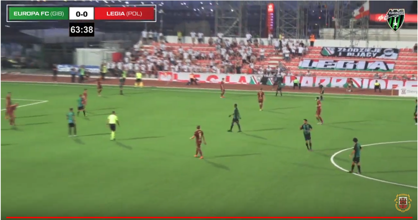 Legia Warszawa 0:0 na wyjezdzie z Europą FC