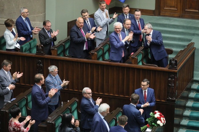 Rządowe ławy w Sejmie. Fot. PAP/Paweł Supernak