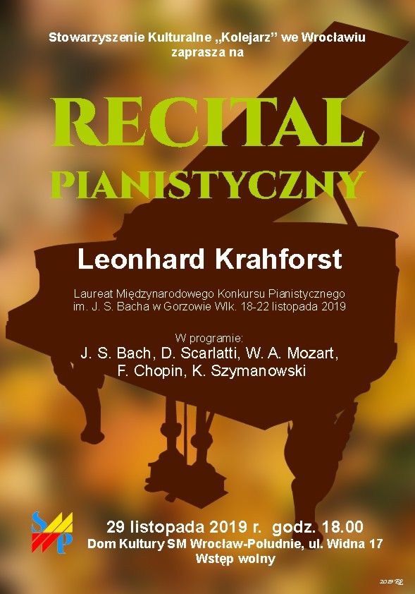 Leonhard Krahforst, recital pianistyczny