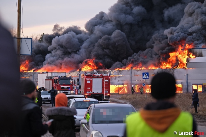 Pożar w Starachowicach, fot. Leszek Foss/Facebook