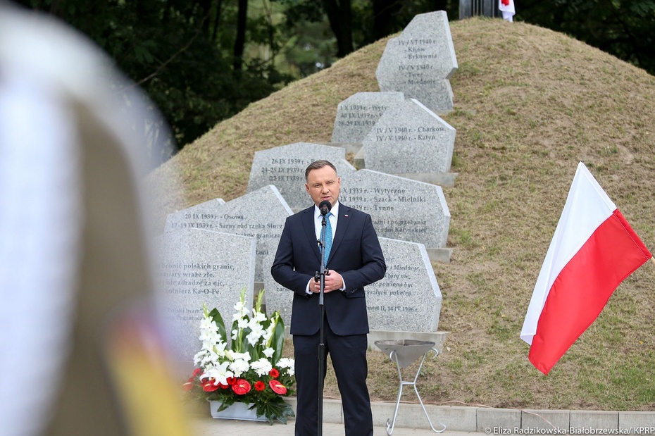 Prezydent Andrzej Duda w Wytycznie podczas obchodów 81. rocznicy sowieckiej napaści na Polskę. Fot. KPRP