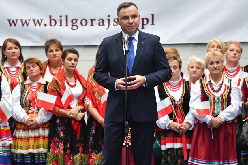Prezydent Andrzej Duda z wizytą w Biłgoraju. fot. PAP/Darek Delmanowicz