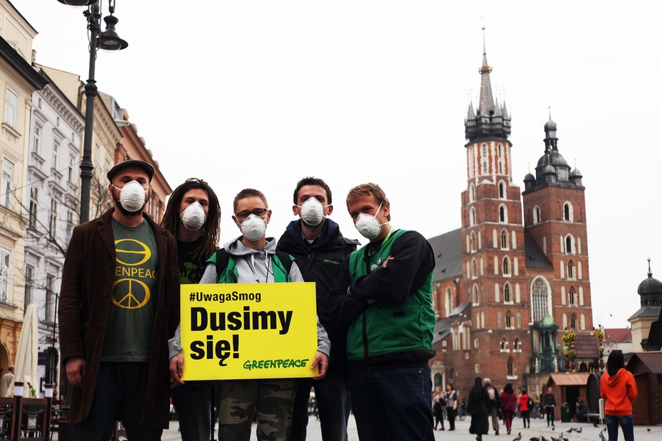 Kraków dusi się w smogu. fot. Flickr/Greenpeace.pl
