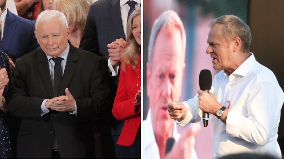 Jarosław Kaczyński i Donald Tusk. Fot. PAP/Krzysztof Świderski/Tomasz Waszczuk