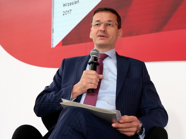 Wicepremier Mateusz Morawiecki na Forum Ekonomicznym w Krynicy. PAP/ Grzegorz Momot