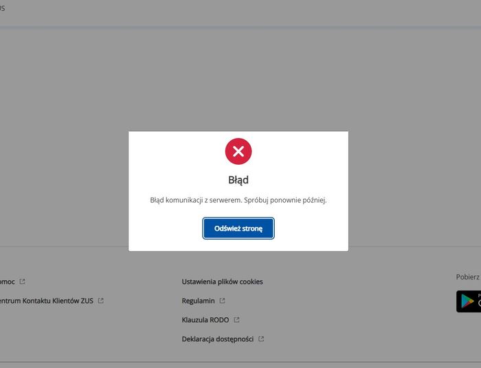 Akurat w takim momencie! Wielka awaria PUE ZUS