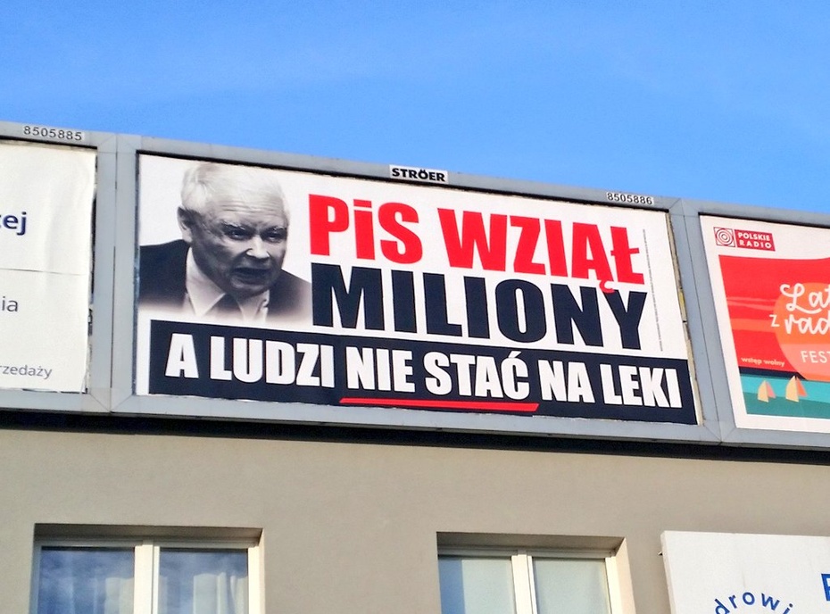 Kampania bilboardowa PO. fot. Twitter/ Grzegorz Drobiszewski ‏