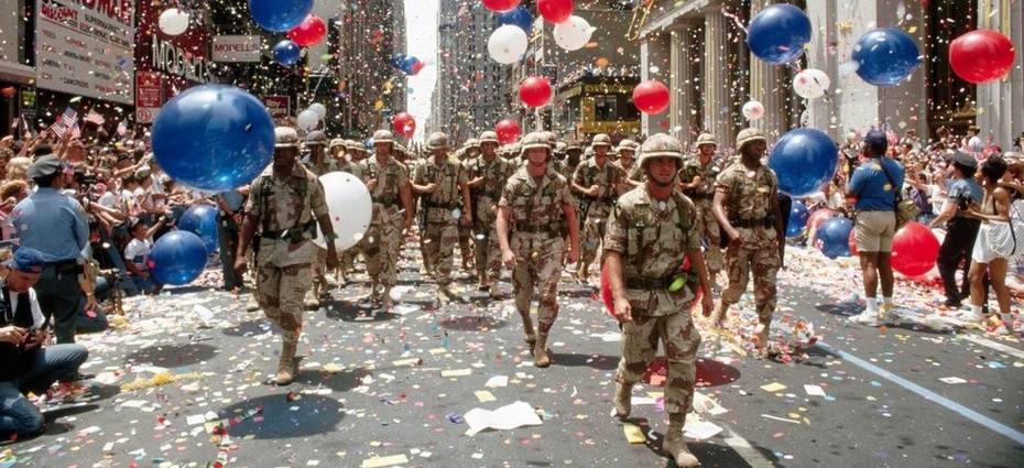Amerykańska parada zwycięstwa po I Wojnie w Zatoce Perskie, 1991.