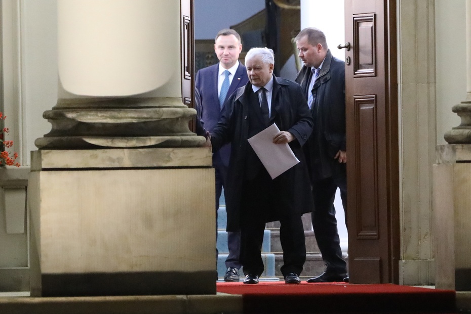 Spotkanie Duda-Kaczyński w Belwedere. fot.PAP/Rafał Guz