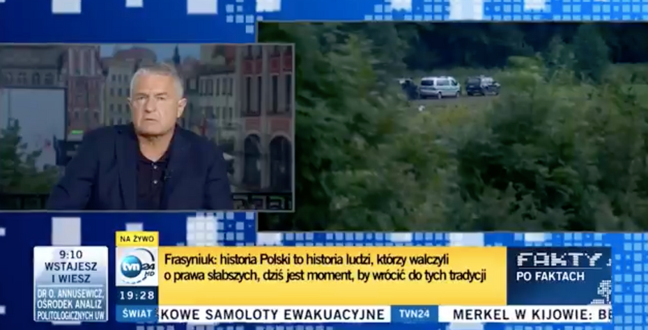 Władysław Frasyniuk obraził żołnierzy służących przy granicy. Skandaliczne słowa na antenie TVN24. Fot. Twitter
