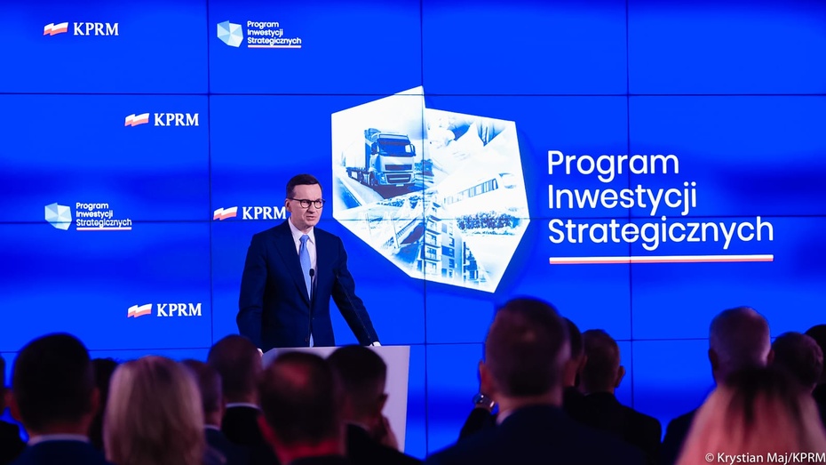 Premier Mateusz Morawiecki przedstawia rządowy Program Inwestycji Strategicznych. Fot. KPRM/Krystian Maj