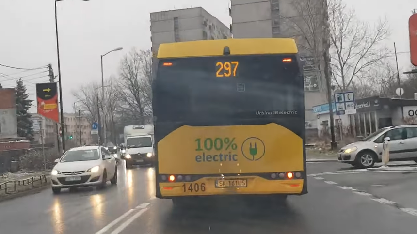 Autobus elektryczny z Katowic.fot. screen Youtube