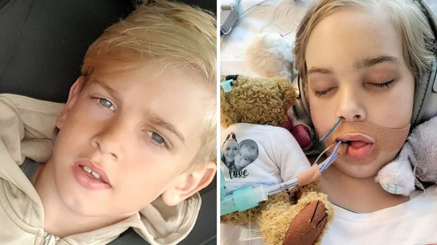 Archie Battersbee przed i po wypadku. Zdjęcia udostępniane mediom przez matkę chłopca.