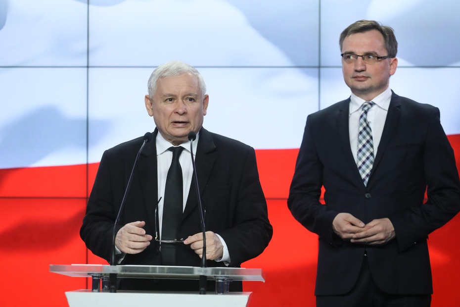 Jarosław Kaczyński i Zbigniew Ziobro. Fot. arch. PAP/Paweł Supernak