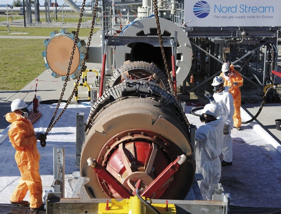 Jedna z turbin w rurociągu Nord Stream.
