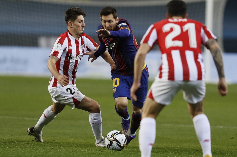 Messi antybohaterem finału Superpucharu Hiszpanii. Fot. PAP/EPA