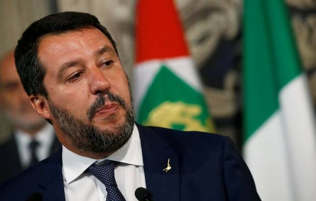 autor zdj.: Ciro de LUCA/Reuters; lider włoskiej partii Liga Matteo Salvini