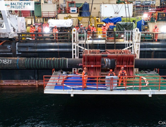 Ułożona została cała podmorska część gazociągu Baltic Pipe