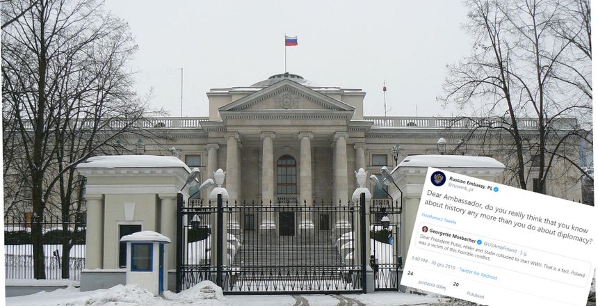 Ambasada Rosji w Polsce odpowiada na wpis Ambasador Mosbacher.