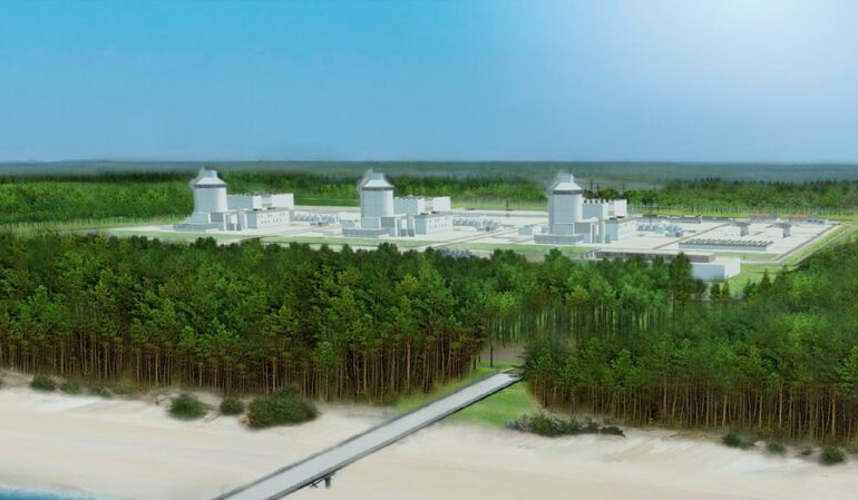 na zdjęciu: wizualizacja projektu elektrowni jądrowej. źródło: PEJ, Twitter