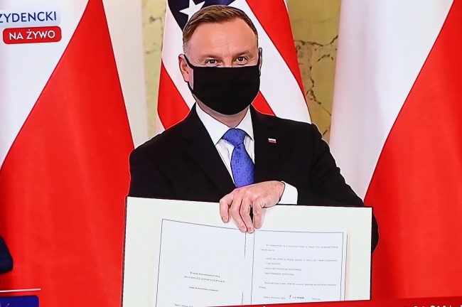 Prezydent Duda ratyfikował polsko-amerykańską umowę o wzmocnionej współpracy obronnej . fot. PAP