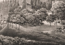 Kanał Raduni, tzw. Koński Wodopój, Albert Juchanowitz, Der Bischofsberg (fragment), 1838  Gedanopedia