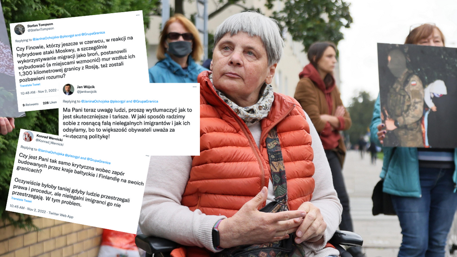 Słowa Ochojskiej na temat zapory na granicy z obwodem kaliningradzkim wywołały poruszenie wśród opinii publicznej. (fot. PAP, Twitter)