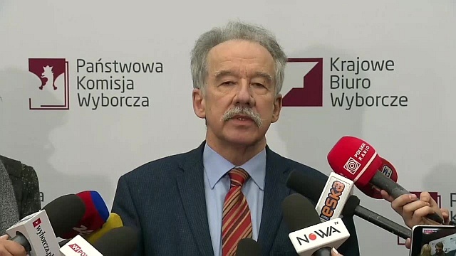 Szef Państwowej Komisji Wyborczej Wojciech Hermeliński, fot. TVN24/x-news
