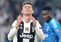 Cristiano Ronaldo jako jedyny w ataku Juventusu nie zawiódł. Fot. PAP/EPA