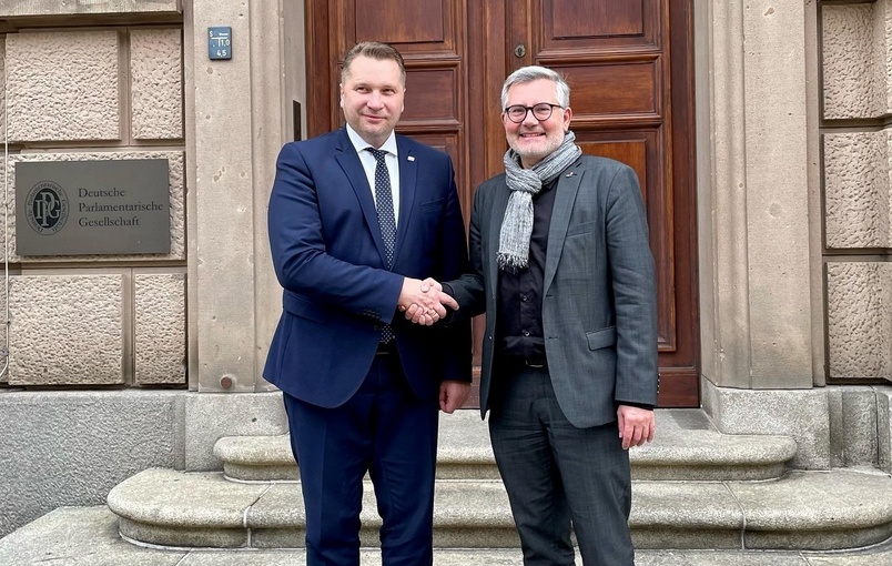 Spotkanie Dietmara Nietana z ministrem edukacji Przemysławem Czarnkiem w Berlinie, fot. Instagram/Dietmar Nietan